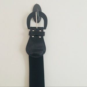 Patent leather and elastic stretchy belt 39 inches